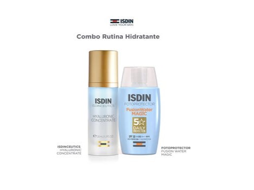 ISDIN Combo Fotoprotector Fusion Water y Hyaluronic Concentrate