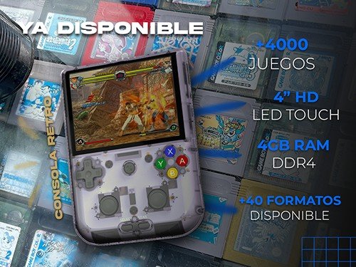 Consola Retro Dellorean REBAK Android 128gb 4" Hd +4000 Juegos