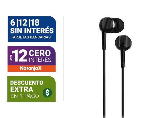 Auriculares Motorola Earbuds 105 In Ear Negro