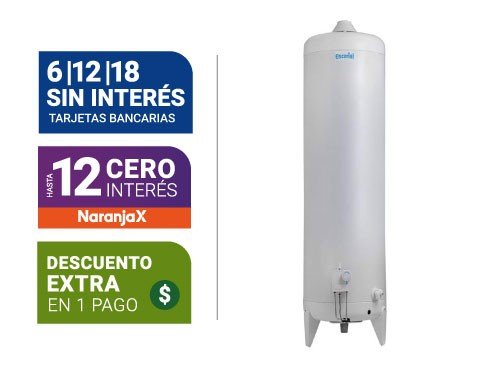 Termotanque Escorial 120Lts M-Gas C/Sup. De Colgar Blanco