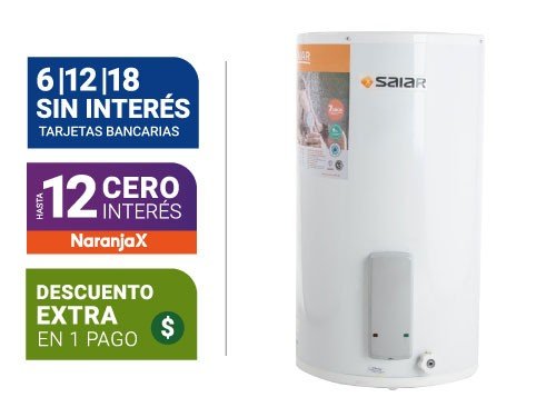 Termotanque Saiar 85L Electrico C/Sup. De Pie Blanco