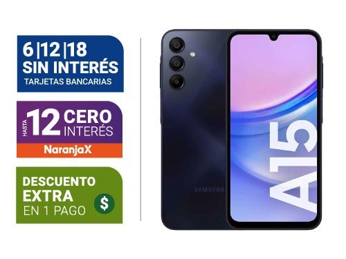 Celular Samsung Galaxy A15 Sm-A155M 128Gb Azul