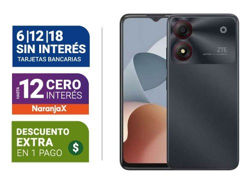 Celular Zte A34 2Gb Ram + 64Gb Almacenamiento Gris