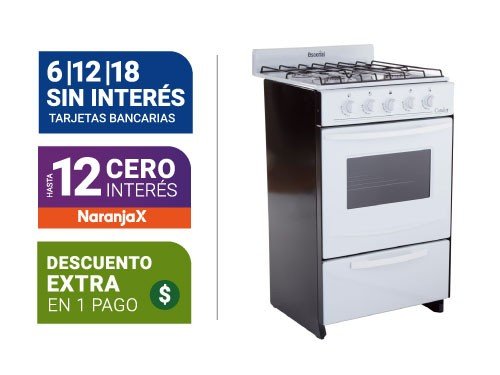 Cocina Gas Envasado Escorial Candor Blanco