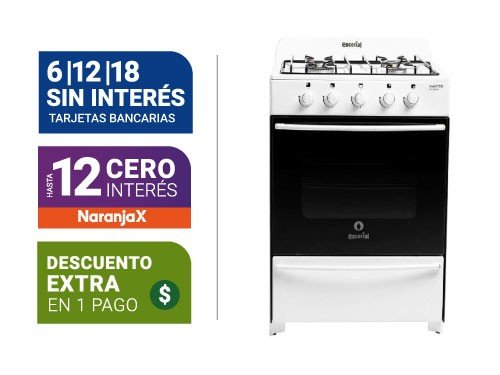 Cocina Escorial Master Classic S2 Gas Envasado Blanco