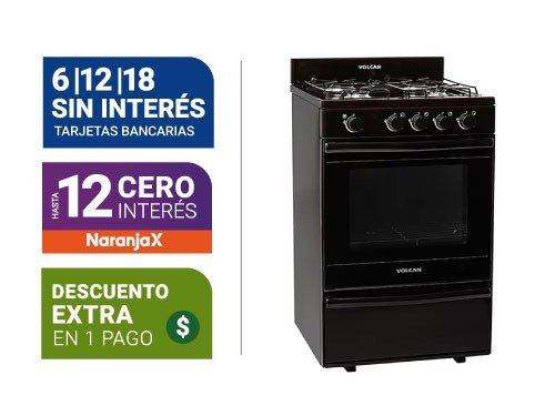 Cocina Volcan 55Cm Marron 87654Vm