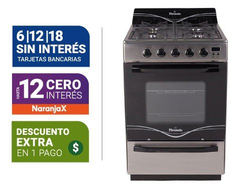 Cocina Singer 5558F 4 Hornallas Inoxidable Mg