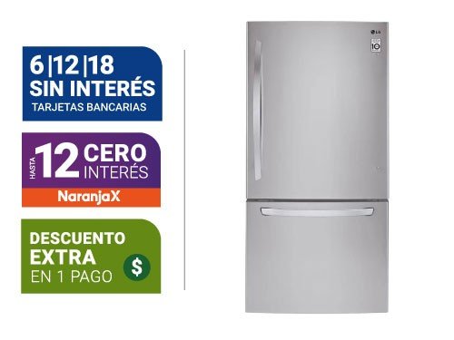 Heladera No Frost Lg Gb62Bgs Inverter Inox.