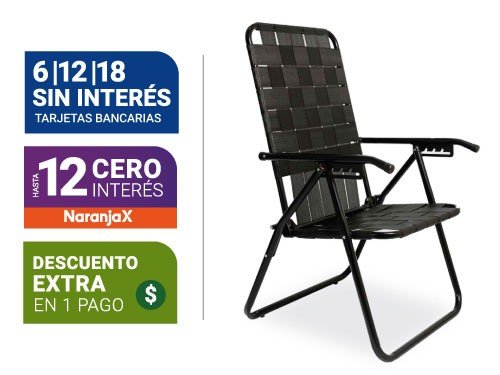 Reposera Plegable Descansar Art. 80042 Caño Aluminio 1"