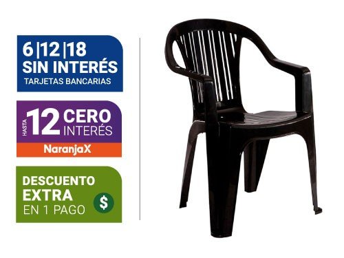 Sillon Titan Pvc Garden Life Negro