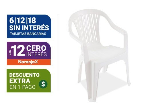 Sillon Titan Pvc Garden Life Blanco