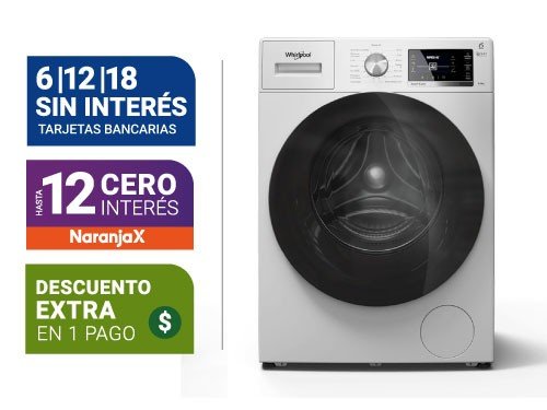 Lavarropas Automatico Whirlpool Wnq95Ab 9.5Kg Carga Frontal Inverter