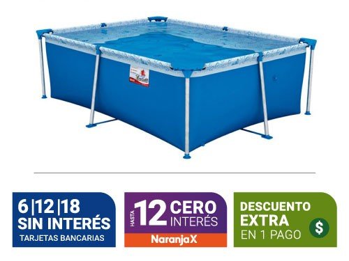 Pileta Tiburoncito NÂ°3 2300L Celeste