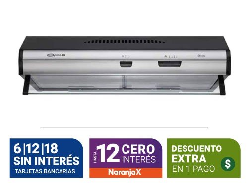 Purificador Spar 60Cm 3781-B00 Negro C/Frente Acero