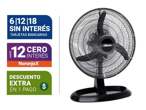 Ventilador Mesa Liliana 18" Orbital+ Repelervotr18