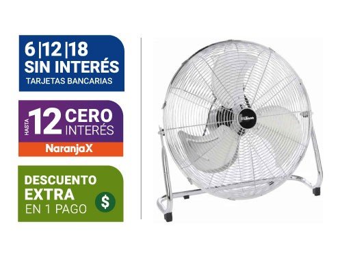 Ventilador Turbo 18" Liliana Cromado Vtfm18