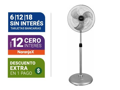 Ventilador De Pie Peabody Pe-Vp250 20" Gris