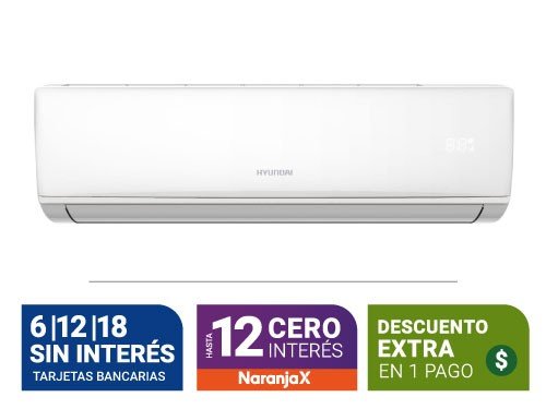 Aire Acondicionado Split Hyundai Hy9-5000Fc Frio/Calor 5275 Watts