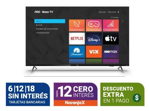 Smart Tv AOC 50" 50U6125/77G 4K Roku