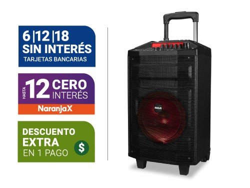 Parlante Portatil Rca Rsparty8 2100W Pmpo