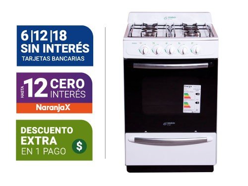 Cocina M-Gas Eslabon De Lujo Efm56Nb/Ab Blanco