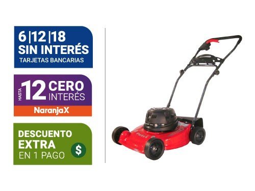 Cortadora De Cesped Petri Max-3003 3/4Hp S/Bolsa Negro/Rojo