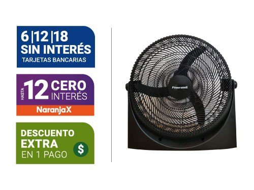 Ventilador Turbo Panoramic PATF20P 20" Negro