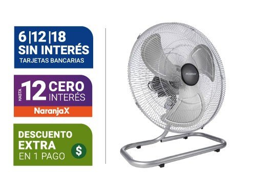 Ventilador Turbo Peabody Pe-Vp150 20" Gris