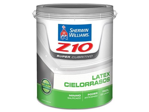 Latex Cielorraso Z10 Mate Blanco 20 Lts Sherwin Williams