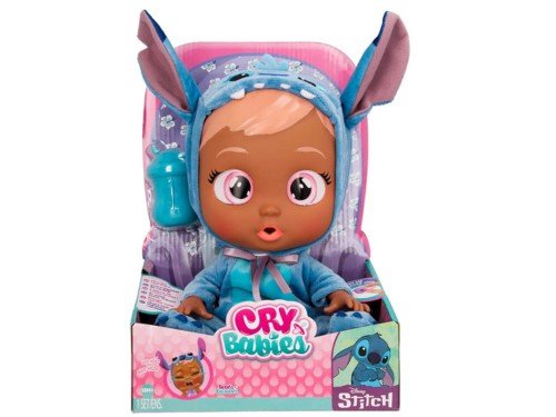 Muñeca Cry Babies Bebe Lloron Disney Stitch 30cm Original