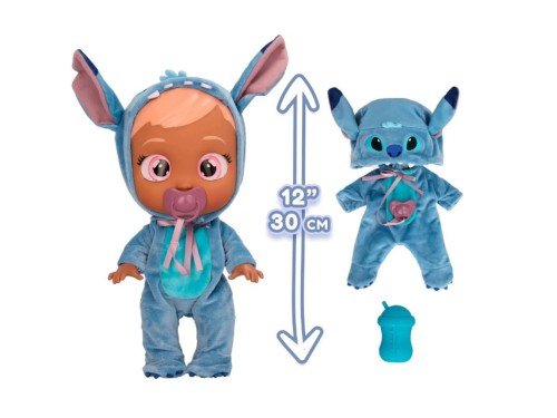 Muñeca Cry Babies Bebe Lloron Disney Stitch 30cm Original