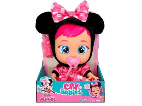 Muñeca Cry Babies Bebe Lloron Disney Minnie 30cm Original