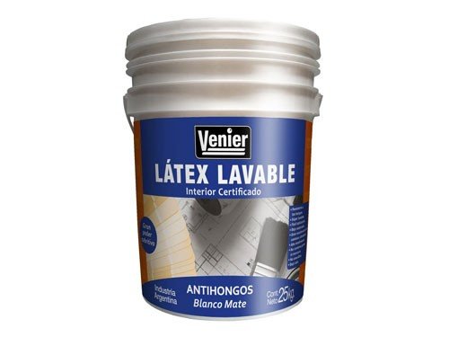 Látex Interior Venier Certificado Mate Blanco 25 Kilogramos