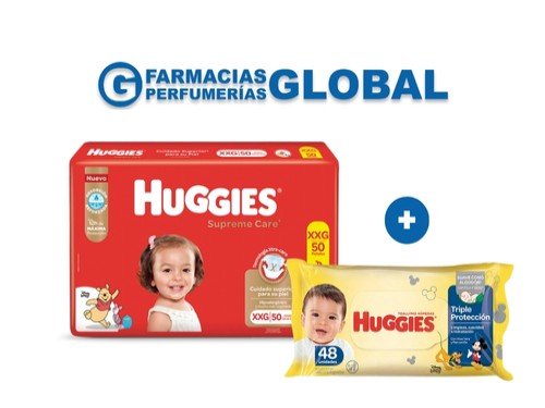 Pañales Huggies Supreme Care Unisex XXG x50u +Toallitas Regalo!