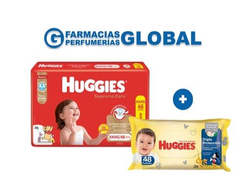 HUGGIES SUPREME CARE XXXG X48 + Huggies Toallitas Regalo!