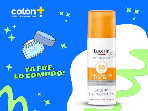 Protector solar Fluido Antiedad Todo Tipo de Piel FPF50 x 50ml EUCERIN