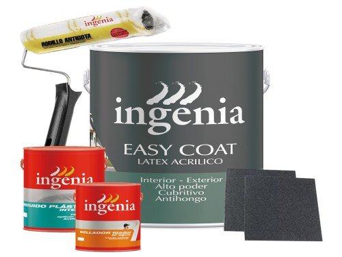 Latex Premium Easy Coat INGENIA 20 Lts Enduido Fijador Rodillo Lija