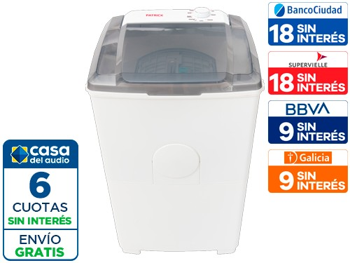 Lavarropas Semi Automático Patrick LTPK79SB 7Kg