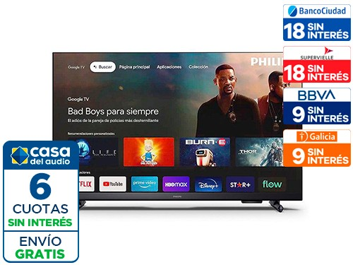 Smart Tv Philips 32" 32PHD6918 HD Google Tv