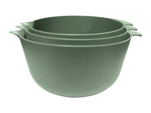 Set 3 Bowls Batidores Pico Vertedor Plastico Carol Areia