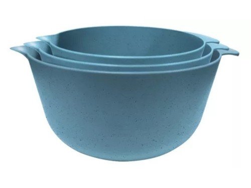 Set 3 Bowls Batidores Pico Vertedor Plastico Carol Areia