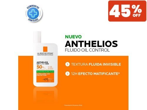 Combo x2 Anthelios UVmune 400 Oil Control Fluido Fps50 La Roche Posay