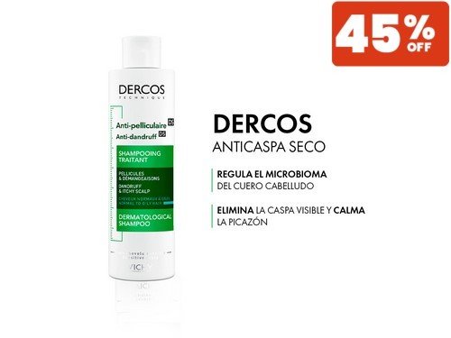 Combo Dercos Anticaspa Seco x 200 ML x 2 Unidades