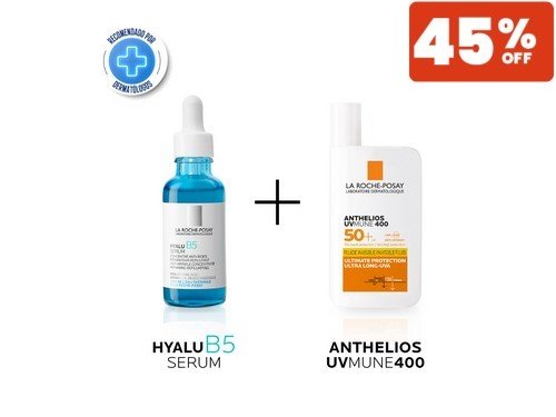 Combo Hyalu B5 + Anthelios Fluido UV Mune S/Color FPS50 La Roche Posay