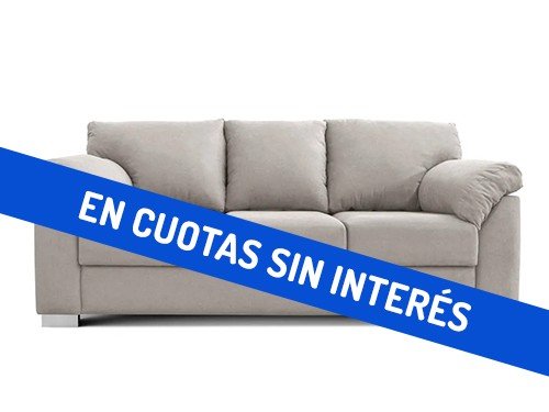 Sillón 3 Cuerpos Tobago Espácity Tela Star Latte Antimanchas