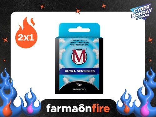 M - Preservativos ultra sensibles (3 unidades)