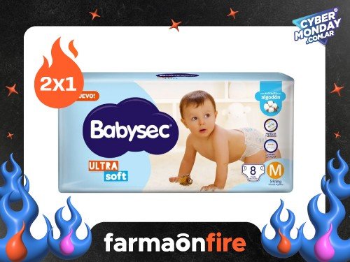 BABYSEC - Pañales ultrasoft talle m (8 unidades)