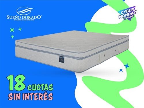 Colchón king size Resortes 200x200 Da vinci Sueño dorado