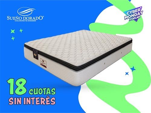 Colchón dos plazas Resortes pocket 140x190 Dubái Sueño dorado