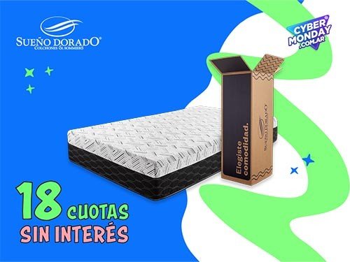 Colchón en Caja 1 Plaza 80 x 190 x 25 Línea Box Prime Sueño Dorado